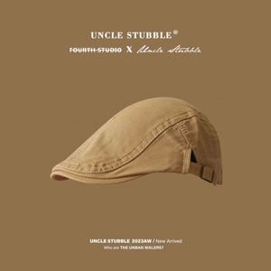 หมวกทรงนิวส์บอยสีพื้นสไตล์เรโทร หมวกเบเร่ต์อเนกประสงค์เรียบง่าย รุ่นลำลองสำหรับทุกฤดูกาล - Product Image 2