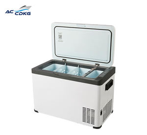 Mini réfrigérateur-congélateur portable en plastique rechargeable 12 volts avec compresseur - Product Image 1