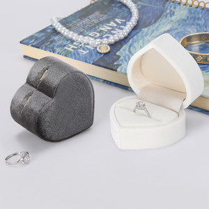 Luxury Velvet Love Creative Jewelry Velvet Jewelry <b>Box</b> Valentine's Day Ring Necklace <b>Earring</b> Set Packaging <b>Box</b> Wholesale - Product Image 5