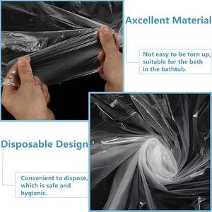 Housse de baignoire jetable grande taille 102 "(L) * 47" (W) Convient pour une utilisation dans une baignoire 99% (102x47 pouces) - Product Image 1