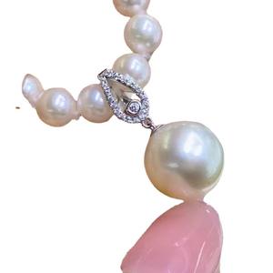 WENCHI S925 จี้เงินทรงกลมขนาด 9-15 มม. สำหรับทำสร้อยคอ DIY พร้อมฐานเปล่า 10394-อุปกรณ์เสริมด้วยไข่มุกเม็ดเดี่ยวจากจีน - Product Image 4