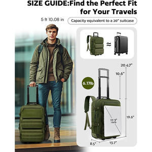 Sac à dos à roulettes tactique personnalisé étanche avec 2 roues sacoche pour ordinateur portable portable sac à dos de randonnée extérieure Molle de nuit - Product Image 2