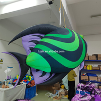 Poissons tropicaux gonflables avec lumière LED pour la décoration de fête à thème marin