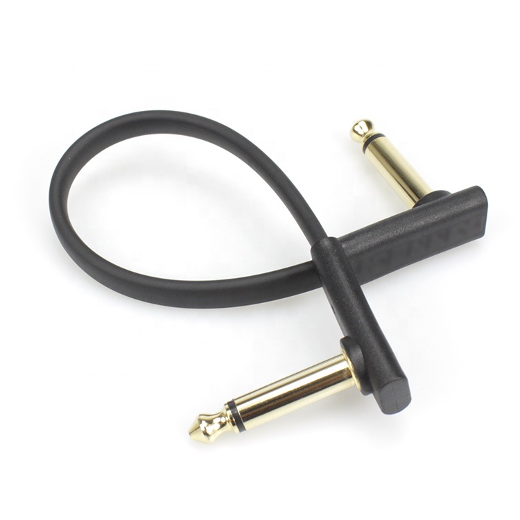 Позолоченный Педальный кабель для гитарных эффектов шнур плоский соединительный кабель инструмент перемычка для педалей эффектов