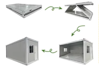 Maison de conteneur à panneau sandwich extensible de type Z Cabine modulaire pliable préfabriquée de 20 pieds avec cadre en acier pour maison de famille