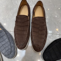 Nouveaux Mocassins de Mode en Cuir Nubuck Façon Croco pour Hommes, Chaussures de Ville Affaires Habillées, en Véritable Peau d'Alligator Italiennes