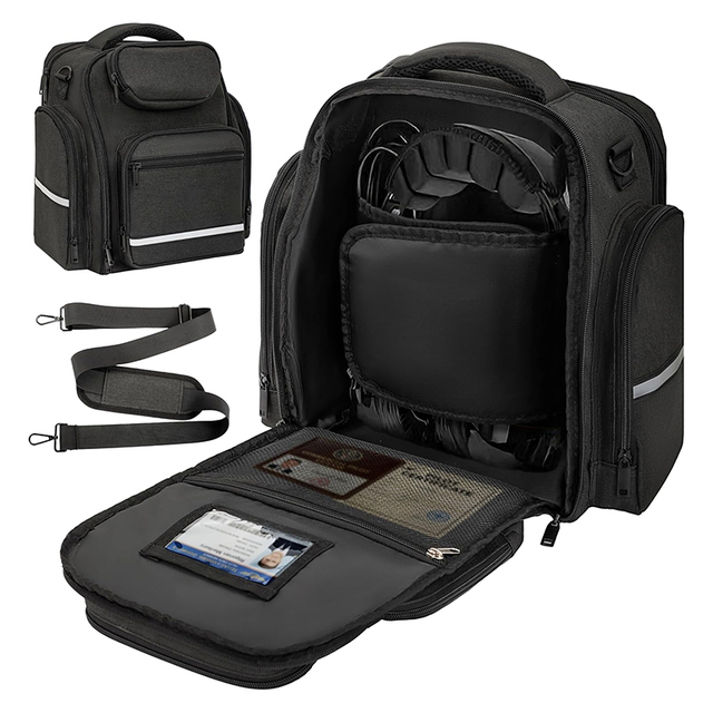 Pilot Bag for Aviation Headset with Padded Protection Durable Aviation Flight Carry Case with Multiple Pockets Pilot Headset Bag
