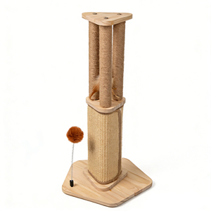 立式剑麻猫抓板，带追踪互动玩具，适合室内猫和小猫，豪华猫抓板 - Product Image 3