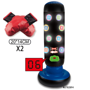 Sacco da Boxe Gonfiabile Autoportante per Bambini con Punteggio Automatico, Riempibile con Acqua, in PVC, per Esercizi Divertenti di Pugilato - Product Image 1