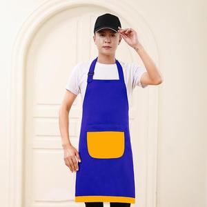 Delantales Lisos con 2 Bolsillos, Delantal de Chef con Logotipo Personalizado para Cocina, Restaurante, Pintura, Material Nano Impermeable - Product Image 5