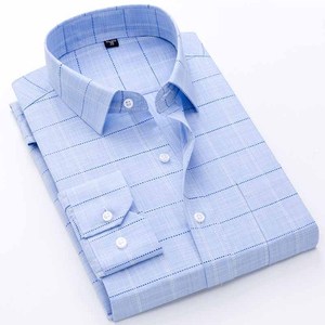 Camicia di nuovo arrivo per abiti da uomo in stile tinto in filo per abiti regolari con bottoni - Product Image 4