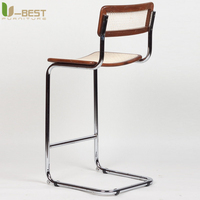 Tabouret de bar moderne et luxueux U-best, en bois massif, confortable, pour cuisine, hôtel, salon de beauté pour animaux