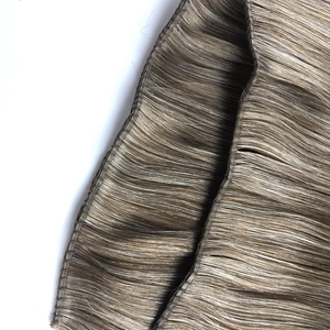 Nuova trama geniale di alta qualità capelli capelli biondi trama estensioni di capelli umani può essere tagliato piatto invisibile trama di colore chiaro - Product Image 2