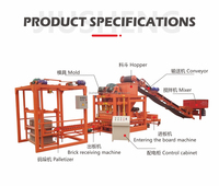 Machine de fabrication de blocs entièrement automatique QTJ4-25, produisant 5000 blocs creux par jour, certification CE, pression hydraulique, ciment