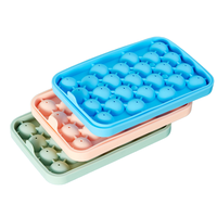 Moule à boules de glace pour rondelle de whisky de qualité alimentaire moule à boules de glace pour congélateur moule à glace en silicone de 25 capacités mini cercle rond