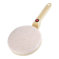 Crêpière électrique compacte ronde One Touch 600W avec plaque incurvée antiadhésive et arrêt automatique pour le petit-déjeuner en famille