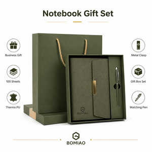 Set Regalo Notebook A5 in PU Termico con Logo Personalizzato, Chiusura Magnetica e <span class=keywords><strong>Penna</strong></span>, 100 Fogli, Agenda Aziendale Esecutiva, Regalo Aziendale - Product Image 4