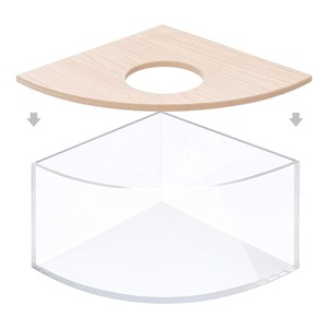 Boîte de bain de <span class=keywords><strong>sable</strong></span> en acrylique pour petits animaux de compagnie-Conteneur de creusement en forme de triangle pour hamsters, gerbilles, souris et lemmings - Product Image 5