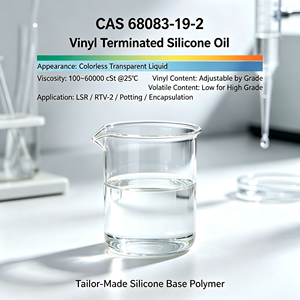 Vi-PDMS 100cSt~60000cSt Polidimetilsiloxano con terminación divinílica CAS 68083-19-2 - Product Image 1