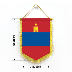 <span class=keywords><strong>Drapeau</strong></span> National Mongol Bannière Traditionnelle 20*30cm avec Décoration de Gland Convient aux Activités à Thème Culturel des Prairies - Product Image 1