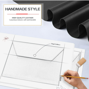 Thời Trang Danh Mục Đầu Tư Lưu Trữ Tập Tin Trường Hợp Không Thấm Nước Mỏng PU Leather A4 Phong Bì Thư Mục Tài Liệu Bag Pouch - Product Image 4