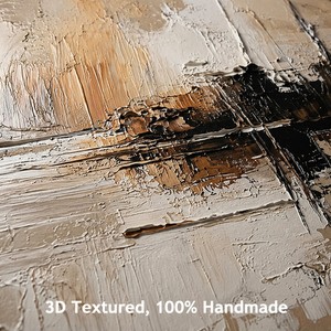 Tableau d'<span class=keywords><strong>art</strong></span> paysager moderne, peinture acrylique dessinée à la main, paysage marin neutre sur toile, <span class=keywords><strong>art</strong></span> mural abstrait pour la décoration du salon - Product Image 2