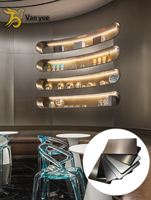 Panneau mural en PVC style moderne, plaque en cristal de carbone métallique, placage de bois de bambou, insonorisant, ignifuge, pour usage domestique