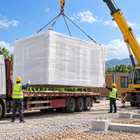 Maison conteneur préfabriquée modulaire non finie de 30 pieds, personnalisable, pour espace de vie DIY