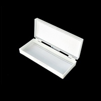 DeGao Plastic Pathology Slide Storage Box Microscope Slide Storage Box 1-100 Slots ABS Histology Pathology Lab Slide Holder Case