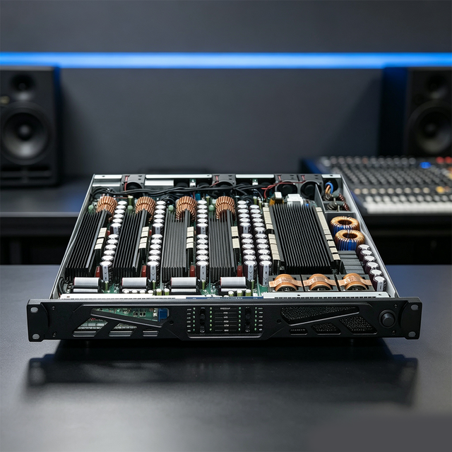 Professional-grade 1U Class D 4-Channel 3000W Power Amplifier UltraClear Sound Amplifier for OutdoorPerformance Stages