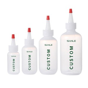 Botella de Plástico PE Sanle de 30, 50, 60, 120, 150, 200, 250, 300, 400, 450, 500 ml con Tapa Roja y Punta para Dispensar Productos Químicos - Product Image 3