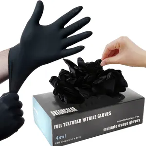 4 Mil Full Textured Mechanical Heavy Duty Industry Tattoo Beauty Salon Latex Free Powder Free Nitrile Disposable-gloves