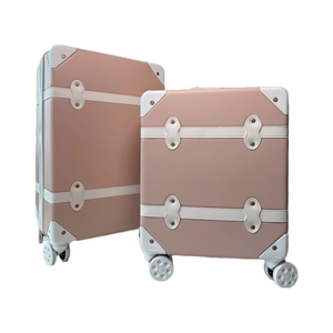 Set koper bepergian, koper troli, warna cerah, 15 "20", bagasi perjalanan, antiair, ungu, Vintage, PC - Product Image 5