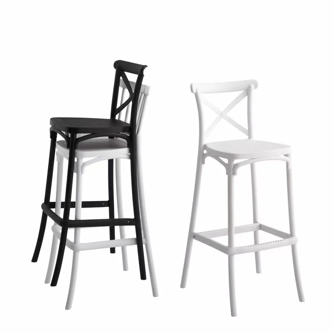 Beliebte pp Bar stuhl, schwarzer Kunststoff Küchen barhocker Stuhl, Küchen hochstuhl