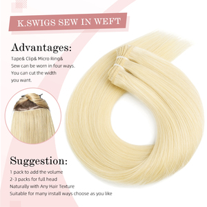 Extensiones de Cabello Chino Remy Virgen 100% de Doble Trama, Ondulado Natural, Duradero, Sin Enredos, Sin Químicos, de Fábrica OEM KSWIGS - Product Image 6