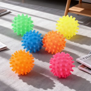 New Cross-border TPR Stress-relief Toy <b>Ball</b> Colorful Flashing Youth 7-14 Years Soft Rubber Squeeze Toy Unpackaged Wholesale - Product Image 1