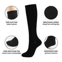Chaussettes de compression personnalisées avec LOGO pour hommes et femmes, 15-20 mmHg, favorisant la circulation, durables, idéales pour l'automne, pour la course à pied et le cyclisme