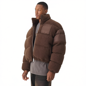 2025 personalizado ligero transpirable a prueba de viento ecológico para hombres chaqueta de lana acolchada cálido cierre de cremallera estilo Casual para - Product Image 1