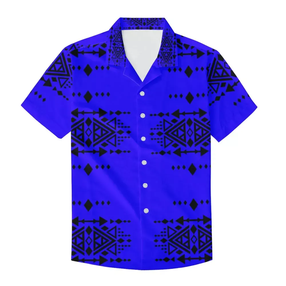 Новая Дизайнерская мужская рубашка большого размера с принтом полинезийских татуировок, Мужская дышащая Повседневная рубашка с пользовательским логотипом