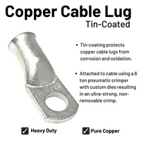 Cosses de câble annulaires universelles en aluminium de 120 mm à 400 mm, cosses de borne en laiton SC JGA, cuivre étamé SC JGA
