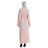 Robe d'été vintage pour femme en stock, col en V, manches longues, bretelles tissées, strass cousus main, broderie, polyester et lin TH939
