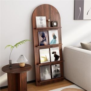Bilu Wooden <b>Wall</b> Mount Bookshelf Multi Tier Storage Rack For Study Room Display <b>Vinyl</b> Records Albums - Product Image 3
