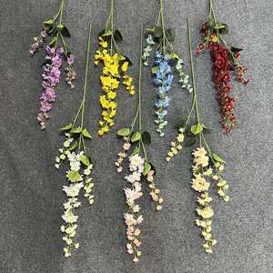 Bouquet de fleurs artificielles, fleurs en soie mélangées, décorations de mariage, accessoires faits à la main pour l'extérieur, décoration de la maison - Product Image 2