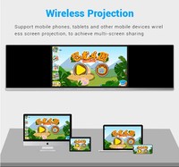 Pizarra Interactiva con Control Remoto, Pantalla Grande de 86 Pulgadas con Android 14 y 20 Puntos Táctiles para Educación Escolar