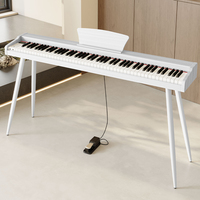Digital Portable Piano Keyboard with Touch-Sensitive Keys and Built-In Speaker 6.35mm Jack for Concerts