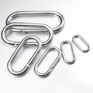 LFEDC Multi Purpose O Ring Oval Shaped 304 <span class=keywords><strong>Stainless</strong></span> Steel Spring Snap <span class=keywords><strong>Carabiner</strong></span> <span class=keywords><strong>Clip</strong></span> untuk Aktivitas Luar Ruangan - Product Image 4