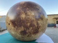 Ballon en forme de lune avec ventilateur intégré et lumière LED 16 couleurs pour la décoration scolaire et les publicités gonflables
