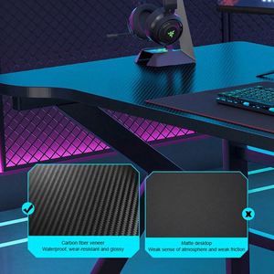 Escritorio <span class=keywords><strong>Gamer</strong></span> en Forma de K de Alta Tecnología para Dormitorio, Mesa de Computadora para Estudio y Juegos, para Oficina en Casa - Product Image 6