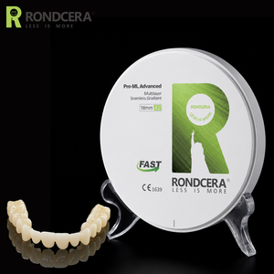 Disco in Zirconia Avanzato ad Alta Resistenza Rondcera per Sinterizzazione Rapida in 6,5 Ore, Corone a Contorno Completo, Massima Stabilità, Blocco in Zirconia - Product Image 1
