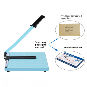 Conception d'empilement de <span class=keywords><strong>tondeuse</strong></span> à papier de coupe standard <span class=keywords><strong>manuelle</strong></span> en acier bleu Offre Spéciale de 300mm - Product Image 6